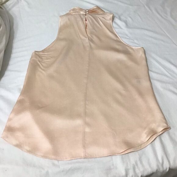 Cinq a Sept Mock Neck Satin Silk Sleeveless Top Size Medium New With Defects - Picture 9 of 16